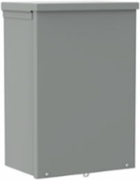 Screw-Cover Drip-Shield Type 3R With Knockouts, 15x12x8, Gray, Steel