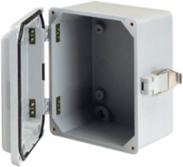 Screw Cover Quick-Release Latch Type 4X, 15.50x12.00x8.20, Gray, Fiberglass