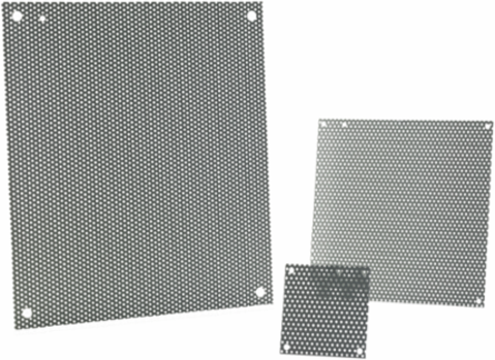Perforated Panel for Medium Enclosure Type 1, fits 16x20, Gray, Steel