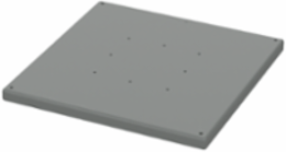 Pedestal System Base with Leveling Screws, 18.00x18.00, Gray, Mild Steel