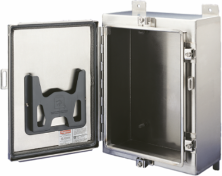 Wallmount Hinged with Clamps EMC Type 4X, 24x20x6, Brushed, SS 304