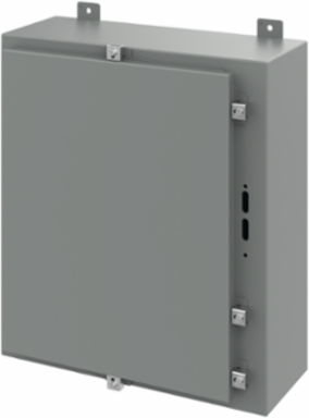 Disconnect Enclosure Type 4, 24 x 21 x 8 Inch, Gray Steel, NEMA 4