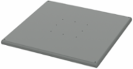 Pedestal System Base with Leveling Screws, 24.00x24.00, Gray, Mild Steel
