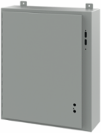 Disconnect Enclosure Type 12, 30 x 25.38 x 8 Inch, Gray Steel, NEMA 12