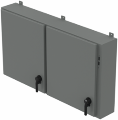 Low-Profile Disconnect Enclosure 30 Inch x 54-1/2 Inch x 10 Inch, Gray Steel