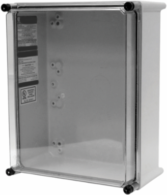 APO Electrical Junction Box with Transparent Inspection Window, 11.89 x 7.32 x 6.93 Inch, Fiberglass, NEMA Type 3