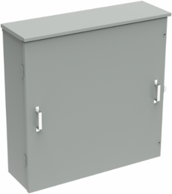 CT Cabinet 36x36x11 Inch Type 3R Hinged Cover, Steel, Lt Gray