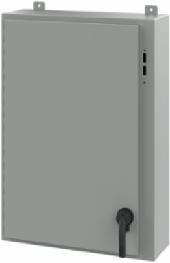 Disconnect Enclosure Type 12, 36 x 25.38 x 8 Inch, Steel, Gray, NEMA 12
