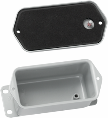 Screw Cover Contoured Type 4, 4.00x2.00x2.00, Gray, Steel