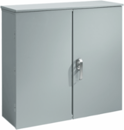 Hinged Double-Door Steel Enclosure with Three-Point Latch, 33 x 27 Inch