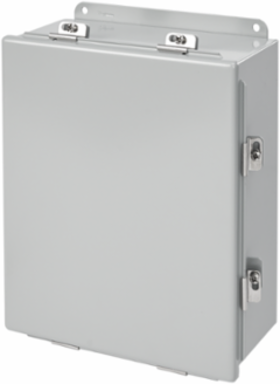 Continuous Hinge Enclosure Type 4, 4 x 4 x 3 Inch, Gray, Mild Steel