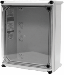 APO Fiberglass Electrical Junction Box 11.89x11.89x6.93 Inch, NEMA Type 3, Light Gray