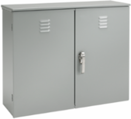 Vented Double-Door Type 3R Cabinet 42 Inch x 36 Inch x 14 Inch, Gray Aluminum