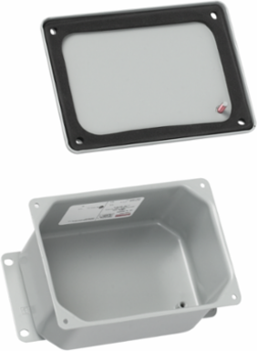 Type 4 Junction Box, 3.50x4.00x3.75 Inch, Gray, Steel, NEMA 12 IP67