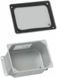 Type 4 Junction Box, 3.50x4.00x3.75 Inch, Gray, Steel, NEMA 12 IP67