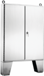 Two-Door Floorstand 3-Pt Latch Type 12, 54x42x8, Brushed, SS304