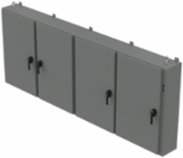 Low-Profile 4-Door Disconnect Enclosure, 60 Inch x 156-1/2 Inch x 12 Inch, Steel Gray