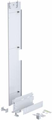 Universal Barrier Panel for Unibody Free-stand, fits A=62 and C=12, White, Steel