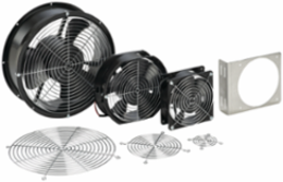 Compact 6 Inch Axial Fan, 24VDC, 280 CFM, Black Steel