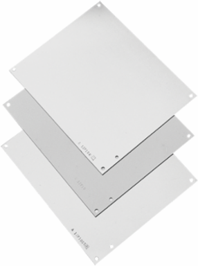 Panel for Junction Box, fits 6x4 Box, White, Mild Steel