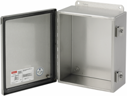 Continuous Hinge Junction Box 8x6x4 Inch, Stainless Steel 304, NEMA 4X