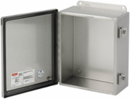 Continuous Hinge Junction Box 8x6x4 Inch, Stainless Steel 304, NEMA 4X