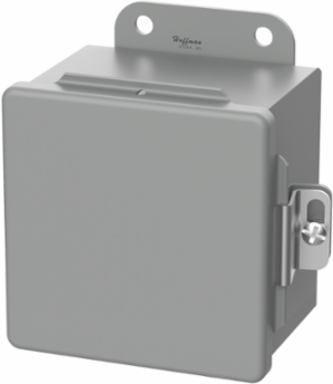 Continuous Hinge Junction Box, 8x6x3.50 Inch, Gray, Mild Steel, NEMA 12