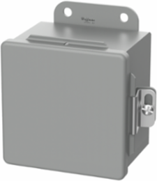 Continuous Hinge Enclosure Clamp, 8x8x4 Inch, Gray, Steel, NEMA 12