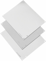 Panel for Junction Box, fits 8x8 Box, White, Mild Steel