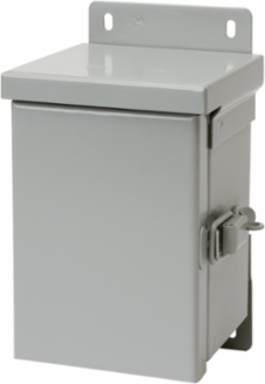 Hinge-Cover Small Drip-Shield Enclosure 8.00x8.00x6.00 Inch, Steel, Gray