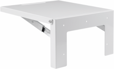 Folding Shelf 18x18 Inch, 150lb Load, Light Gray, Steel