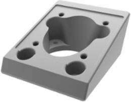 Angle Adapter for HMI Pedestal, Fits 4 Inch x 4 Inch, Aluminum, 15 Degree Tilt