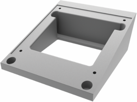 Angle Adapter for HMI Pedestal, Fits 8 Inch x 8 Inch, Anodized Aluminum, 15-Degree Tilt