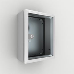 Transparent door, 1200x800, Aluminium, 3mm double bit lock, IP54