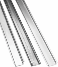 DIN Rail 2000mm Asymmetrical, Plated Steel, Thickness 2mm