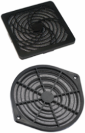Fan Filter Kit for 4-Inch Fans, 4.88x4.88x.44 Inch, Black Plastic
