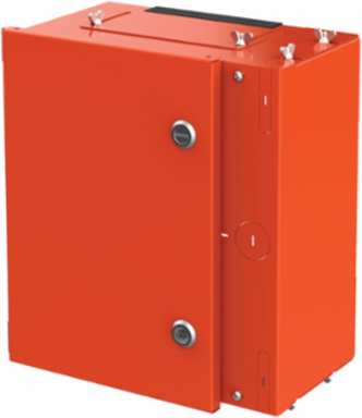 Small, Internal Disconnect Shield, 13.5x12x6.5in, Safety Orange, Steel