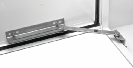 Door Stop Kit for Free-Stand Enclosures, Steel, Plated, NEMA 12