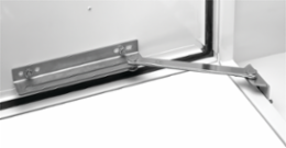 Door Stop Kit for Free-Stand Enclosures, Steel, Plated, NEMA 12