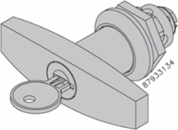 T Handle for Telephone Cabinet, 3.10x1.30x1.50, Plated, Mild Steel
