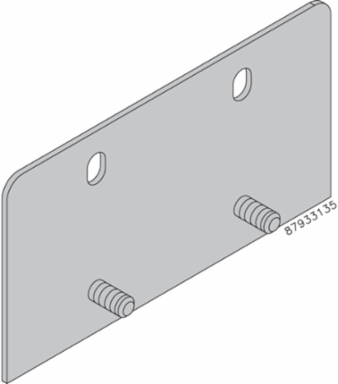 Mounting Bracket Kit 14 Inch Steel Gray with Hardware, Powder Coated