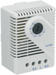 Mechanical Hygrostat 2.64x1.97x1.5 Inch, Plastic, Light Gray, 200-250 VAC