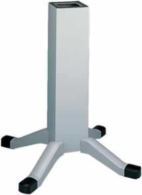 Pedestal with Legs, 36.00x4.00x4.00, Lt Gray, Steel