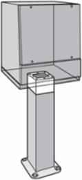 Pedestal Extension, 6.00x8.00x8.00, Light Gray, Steel
