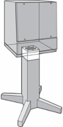 Pedestal Extension, 6.00x8.00x8.00, Brushed, SS304