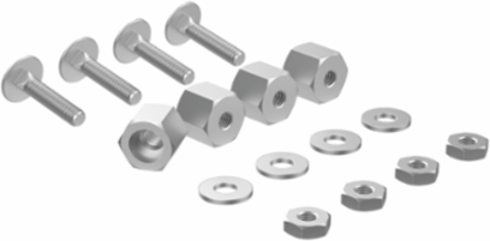 Panel Mounting Kit, fits 16 ga., Plated, Steel