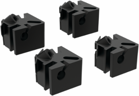PolyPro Adjustable Panel Block Kit, .38x.50x.50, Black, Polymide
