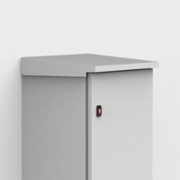 Rain Hood, ARF, 55x300x155mm, Light Gray, Mild Steel