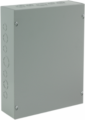Screw-Cover Enclosure Type 1 with Knockouts, 8x8x8, Gray, Steel