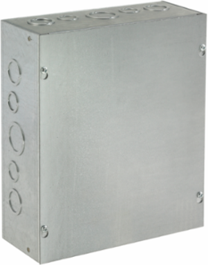 Screw-Cover Enclosure Type 1 with Knockouts, 18x12x4, Galvanized, Steel